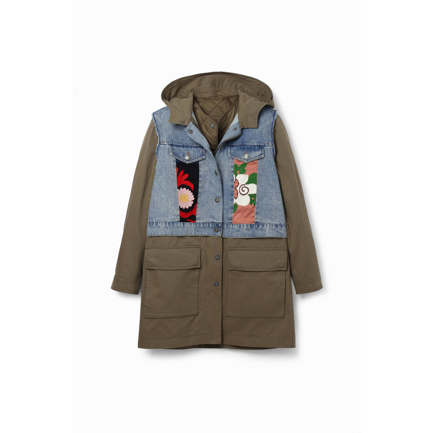 Desigual jas met printopdruk bruin