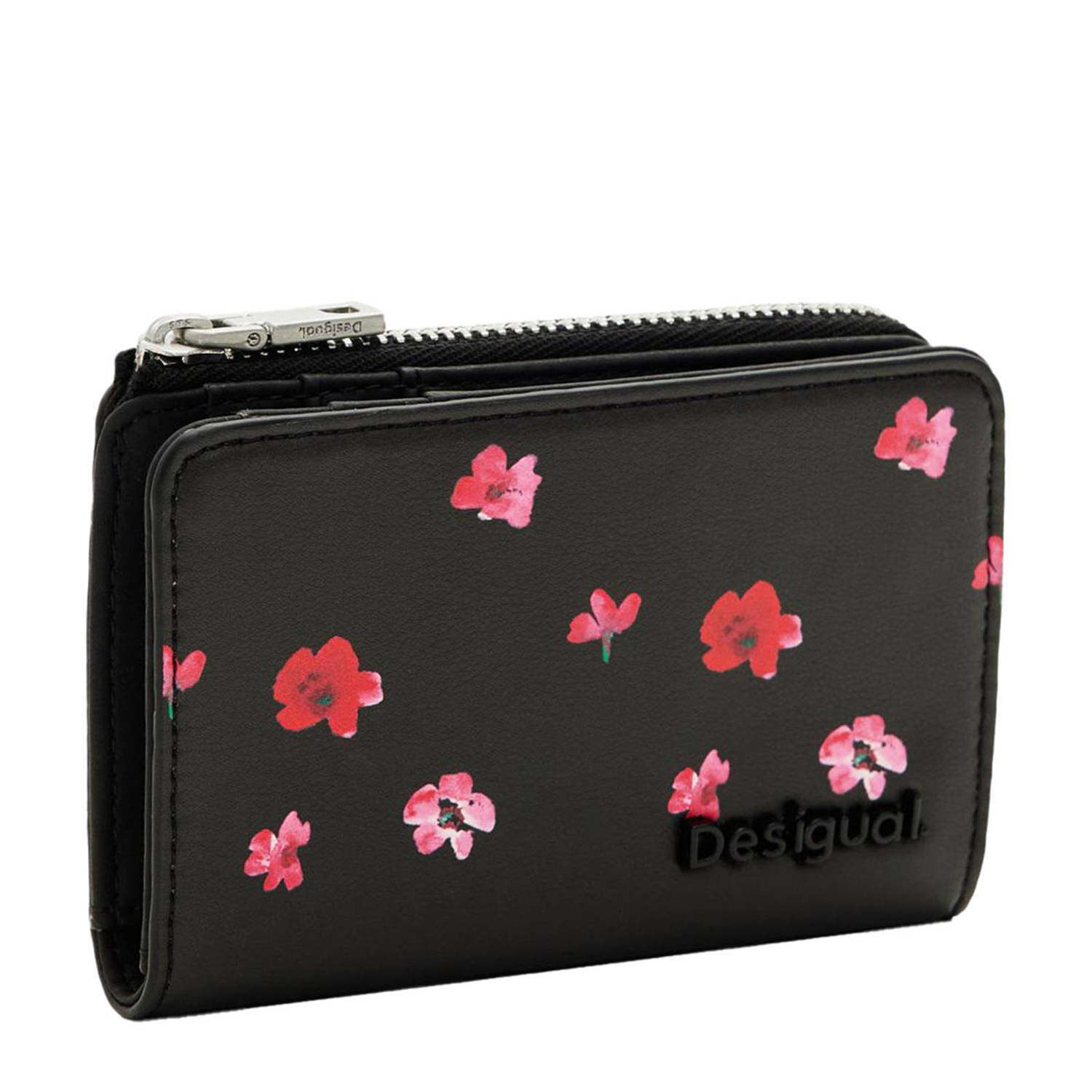 Desigual Zwarte Polyethyleen Portemonnee met Meerdere Compartimenten Black Dames