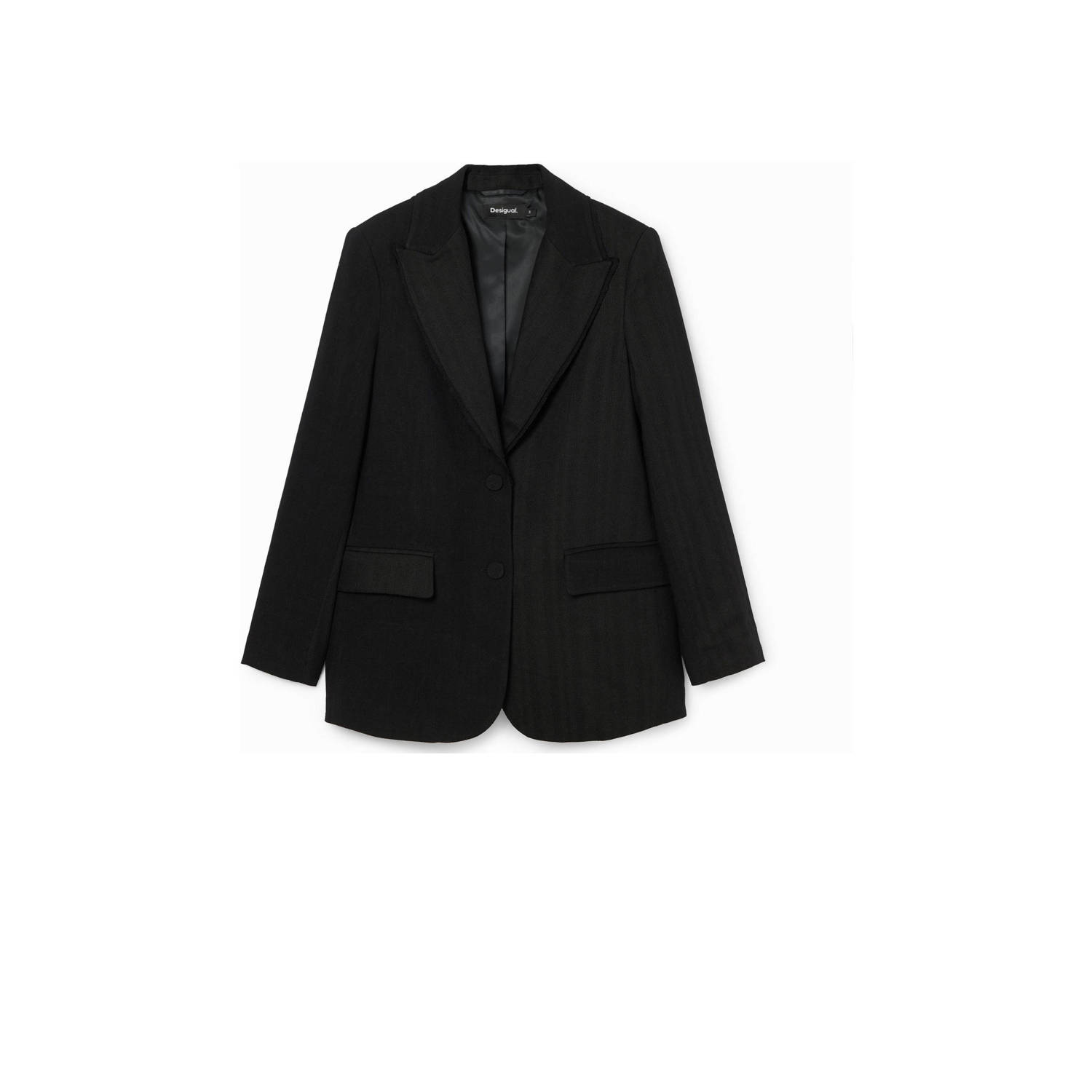 Desigual rechtvallende blazer zwart