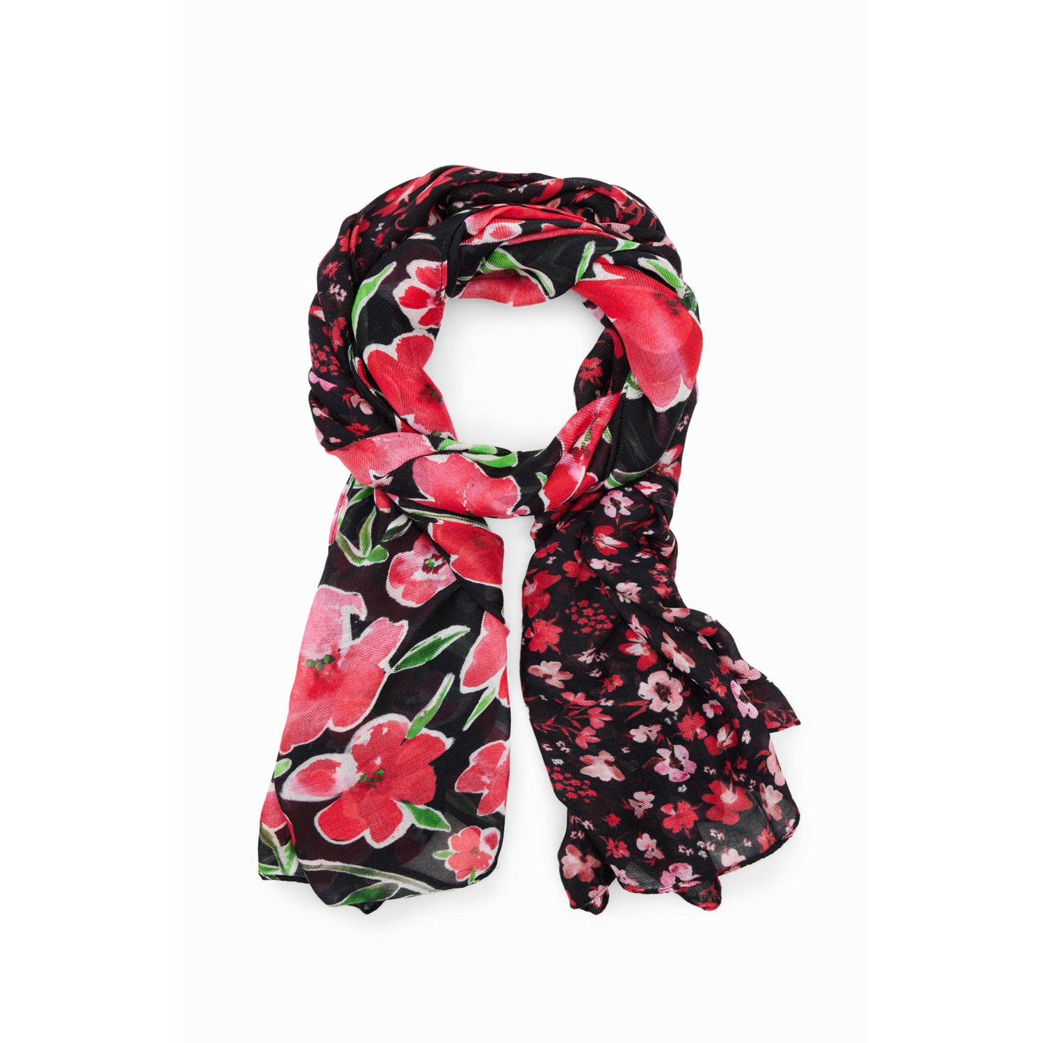 Desigual sjaal met bloemenprint multi