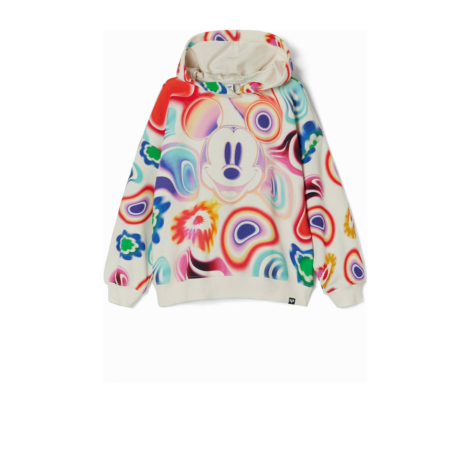 Desigual Mickey Mouse hoodie ecru rood blauw