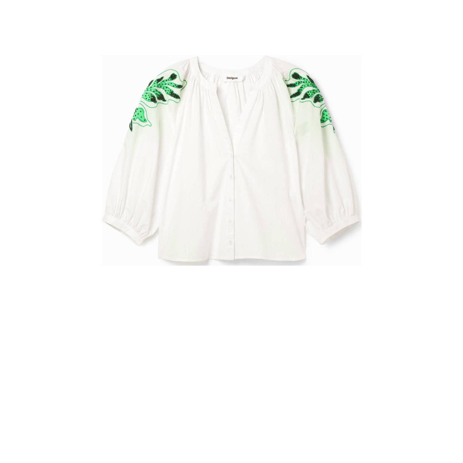 Desigual blouse wit groen