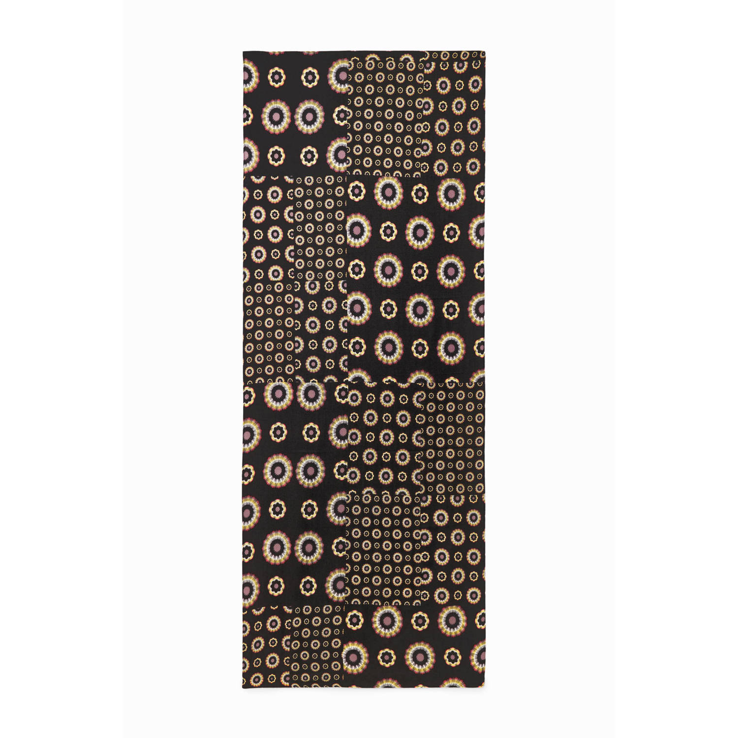 Desigual sjaal met bloemenprint zwart