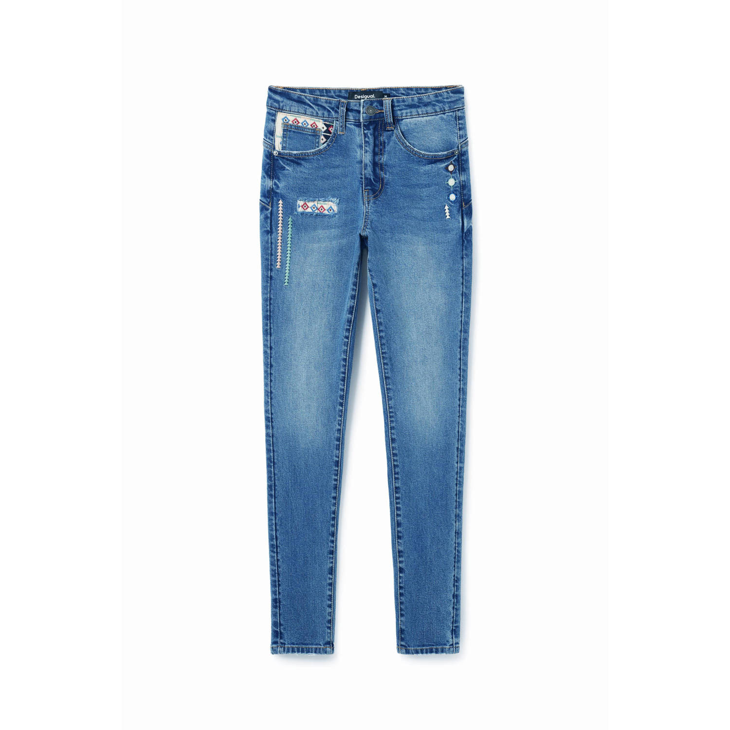 Desigual Blauwe Zip & Button Jeans voor Vrouwen Blue Dames