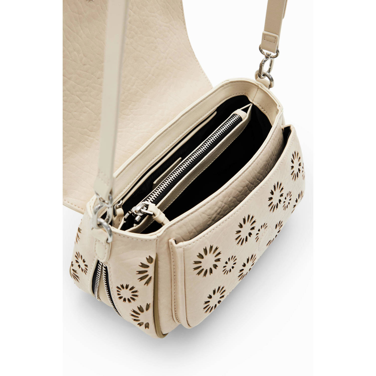 Desigual crossbody tas ecru