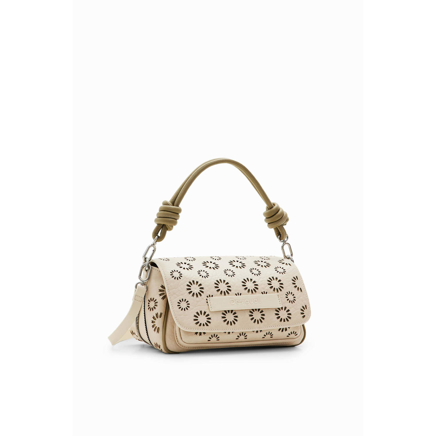 Desigual Beige Handtas met Meerdere Compartimenten Beige Dames