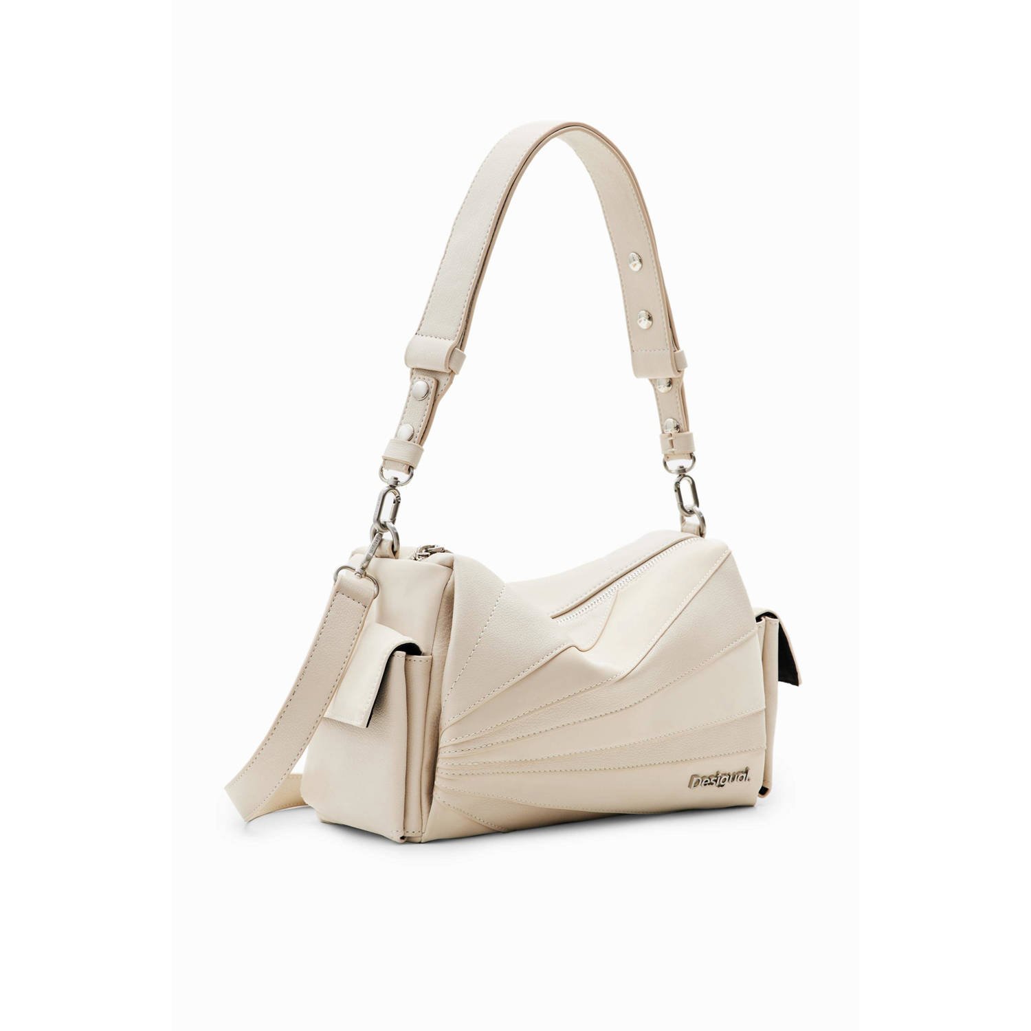 Desigual Beige Handtas met Afneembare Band Beige Dames