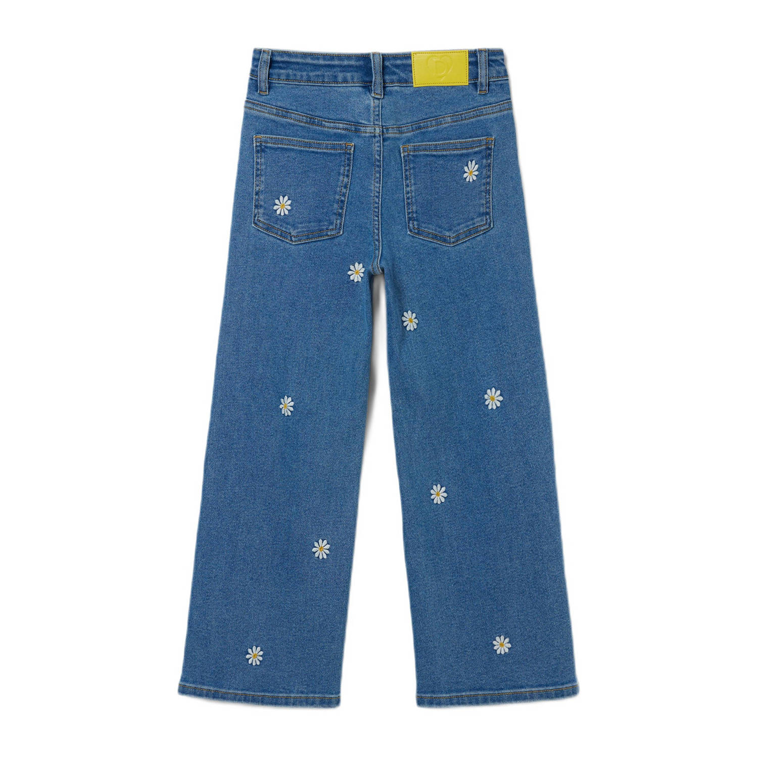 Desigual gebloemde wide leg jeans denim medium wash