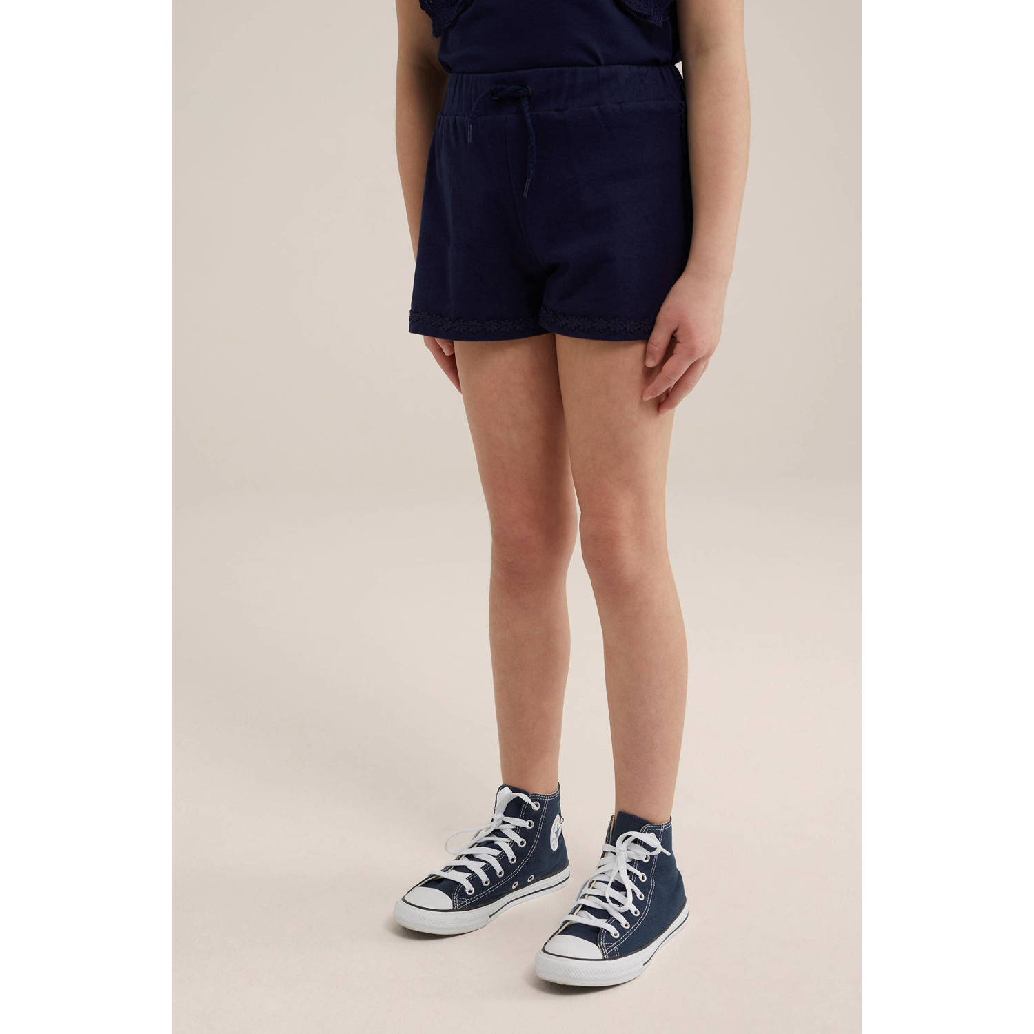 WE Fashion sweatshort donkerblauw
