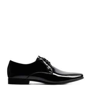 lak veterschoenen zwart