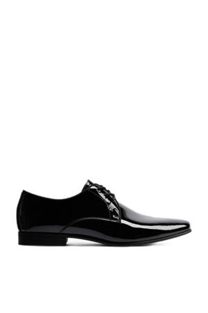 lak veterschoenen zwart