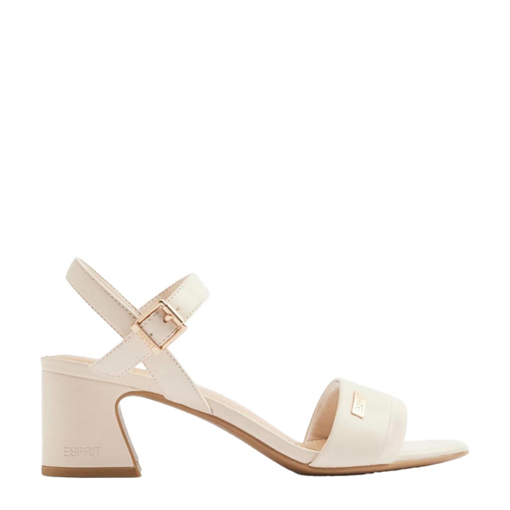 Beige dames ESPRIT sandalettes van rubber/imitatie leer