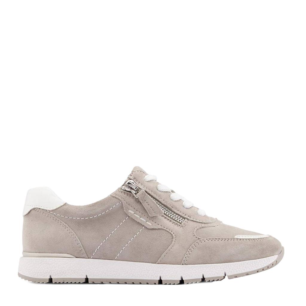 Grijze dames Medicus suède sneakers van leder/textiel/rubber met veters