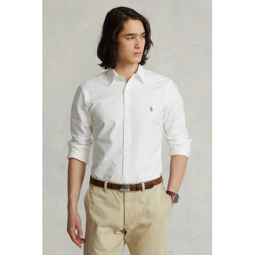 POLO Ralph Lauren slim fit overhemd met logo wit afbeelding