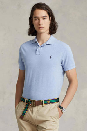 slim fit polo lichtblauw