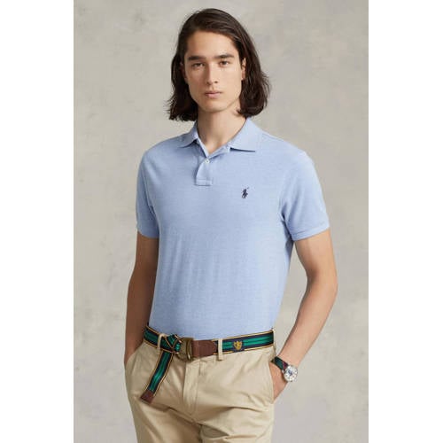 POLO Ralph Lauren slim fit polo lichtblauw afbeelding