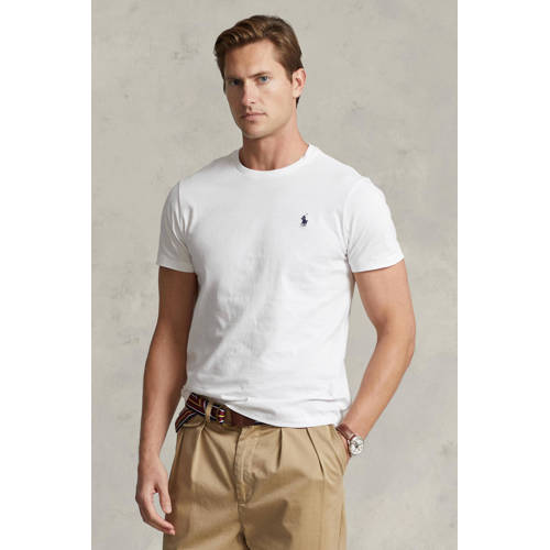 POLO Ralph Lauren slim fit T-shirt met logo wit afbeelding