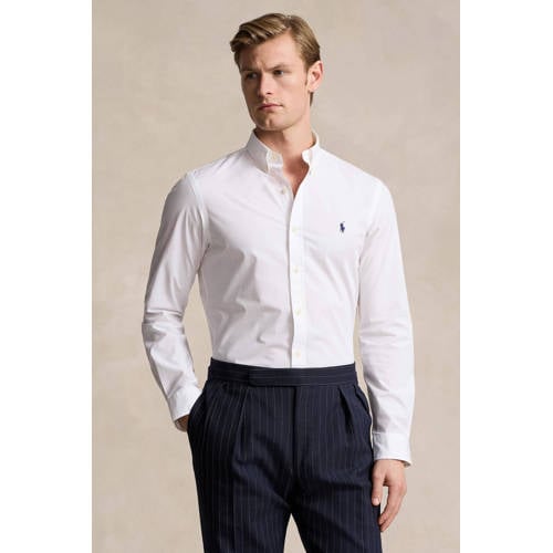 POLO Ralph Lauren slim fit overhemd met logo wit afbeelding