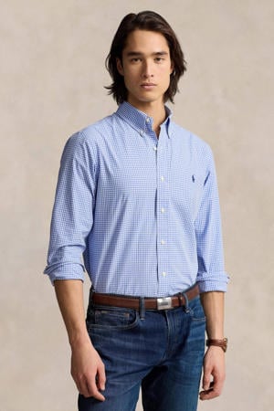 geruit regular fit overhemd blue/white check