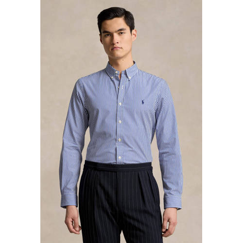 POLO Ralph Lauren regular fit overhemd met logo blue/white bengal stripe afbeelding