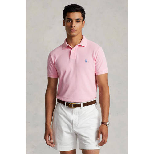 POLO Ralph Lauren slim polo lichtroze afbeelding
