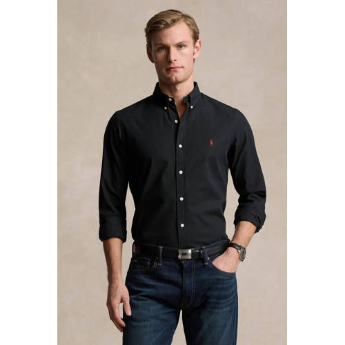 POLO Ralph Lauren slim fit overhemd met logo zwart afbeelding