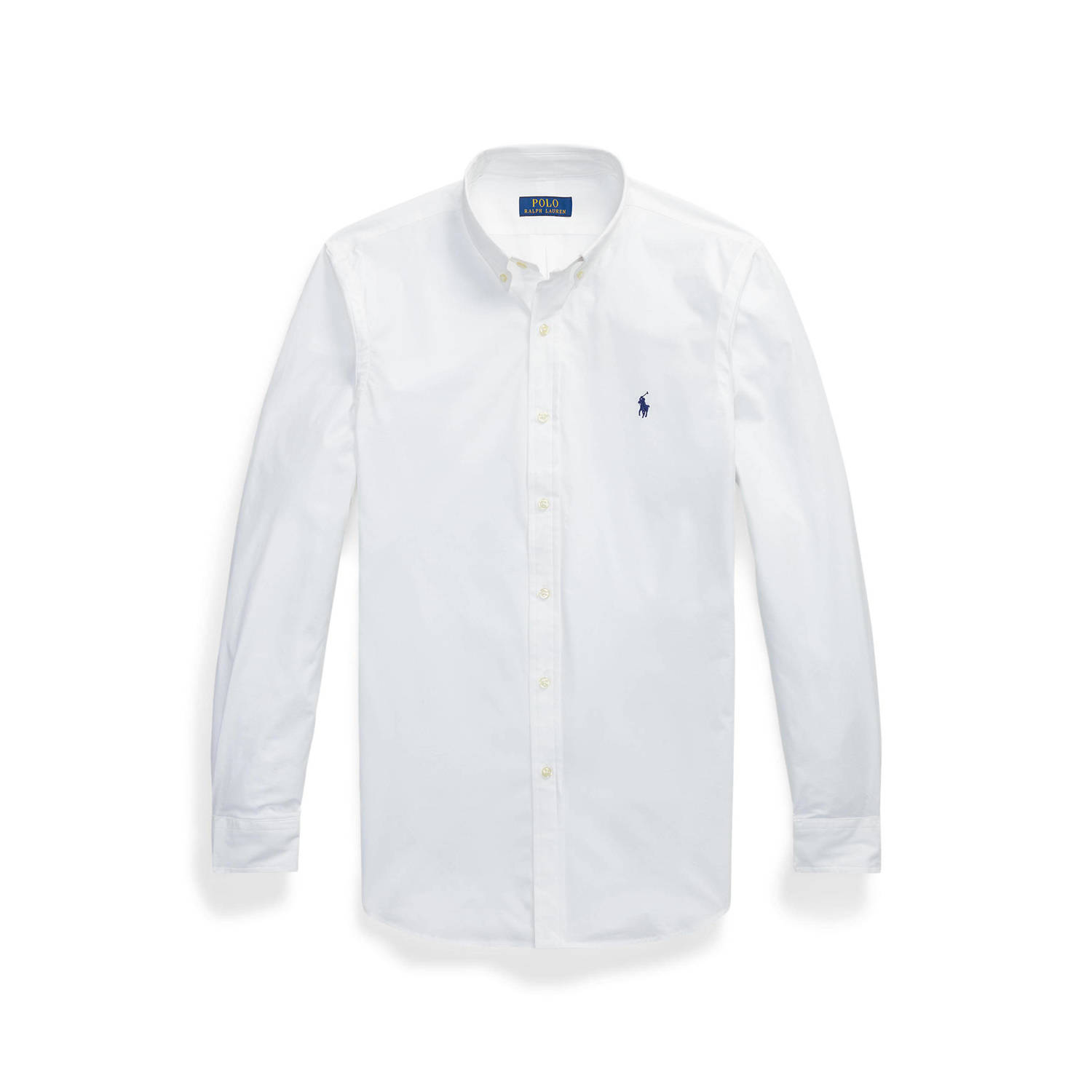 Ralph Lauren Witte Seersucker Overhemd Button Down Kraag White Heren Kledingwinkel