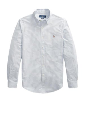 gestreep slim fit overhemd blue/white