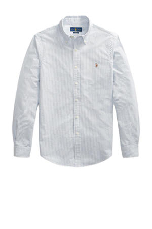 gestreep slim fit overhemd blue/white