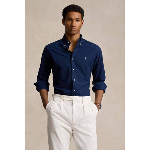 POLO Ralph Lauren regular fit overhemd met logo newport navy afbeelding