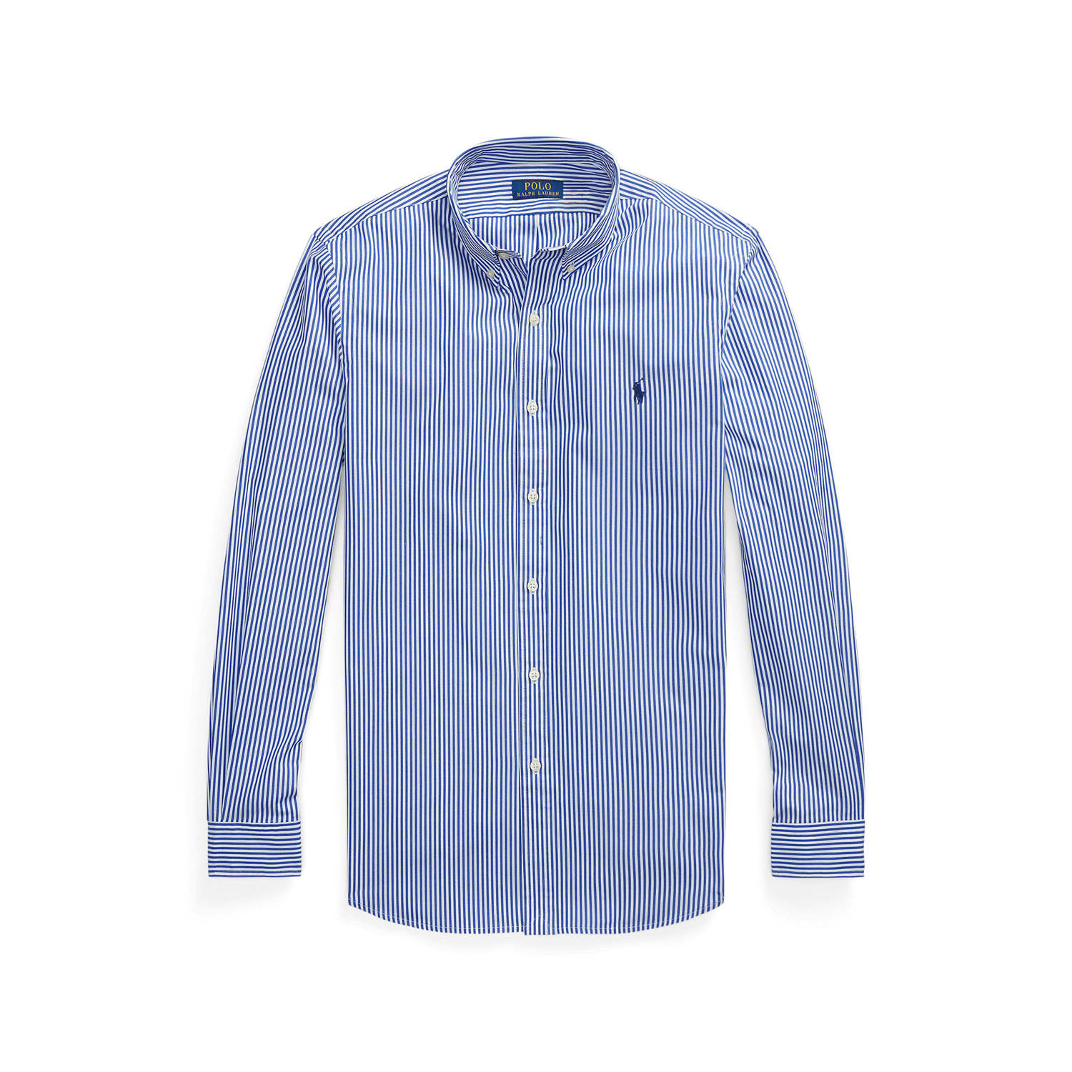 POLO Ralph Lauren gestreept slim fit overhemd blue white bengal