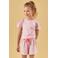 Little Label shortama met panterprint roze