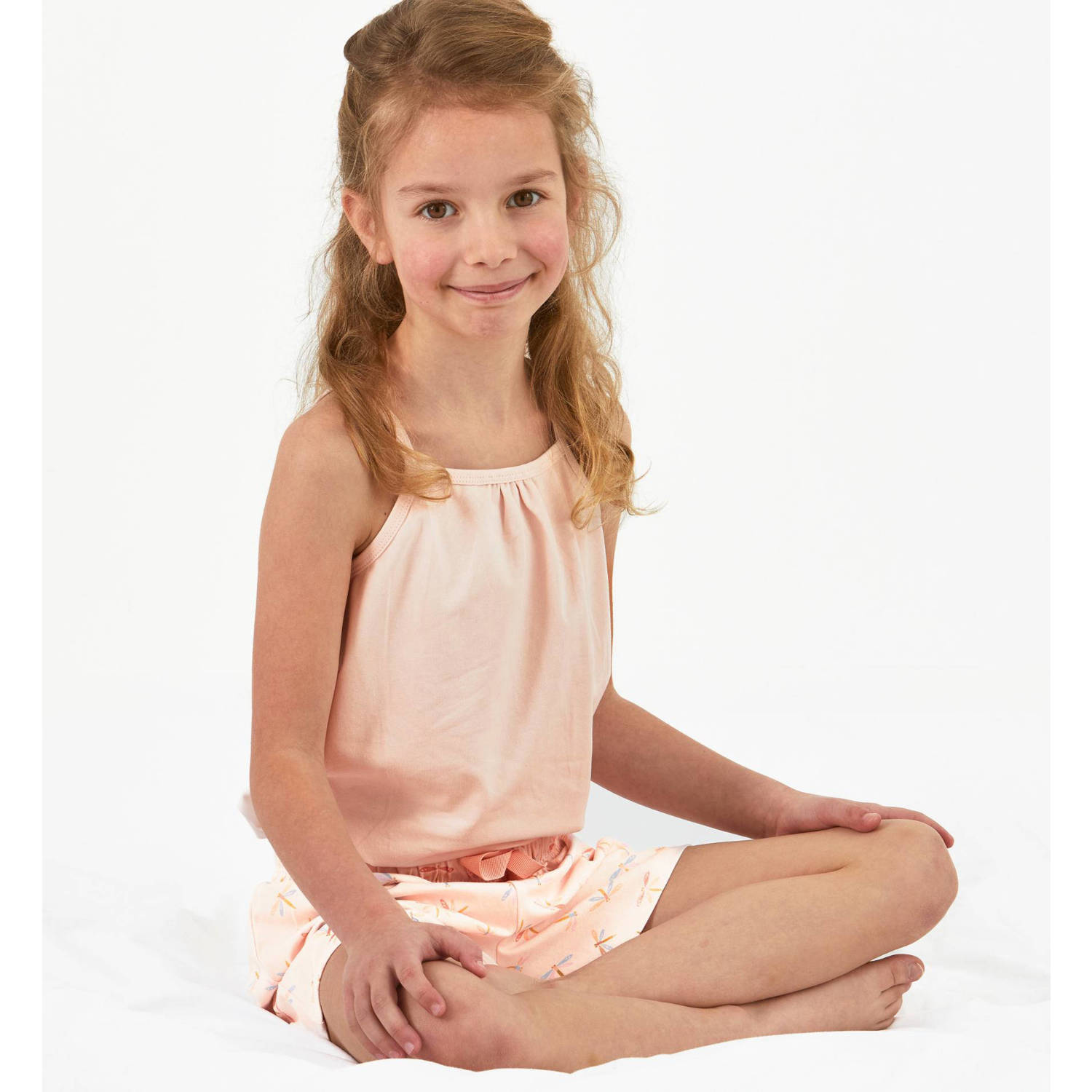 Little Label shortama met all over print roze