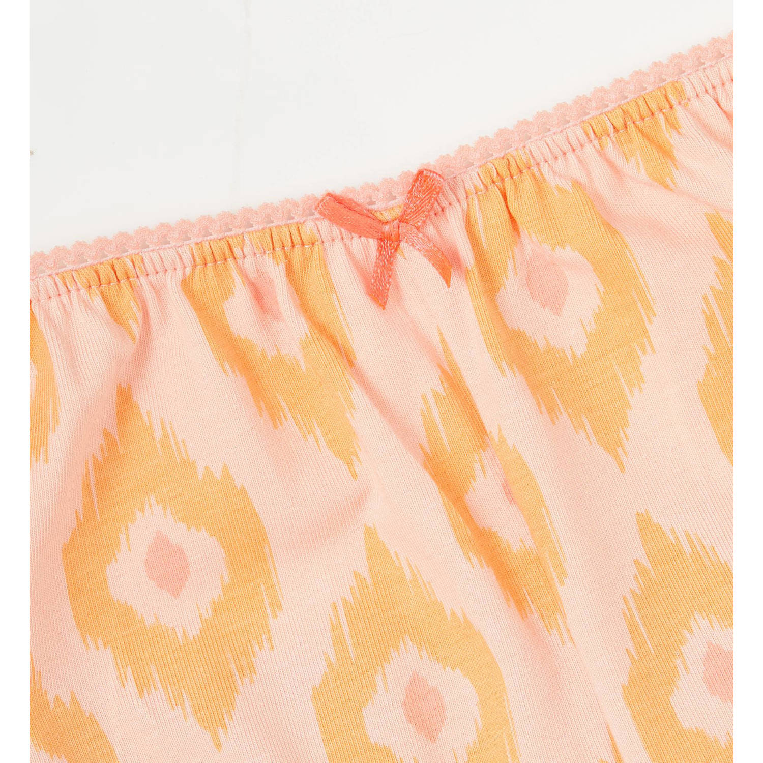 Little Label shortama met all over print roze oranje