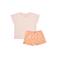 Little Label shortama met all over print roze/oranje