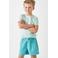 Little Label shortama met all over print blauw
