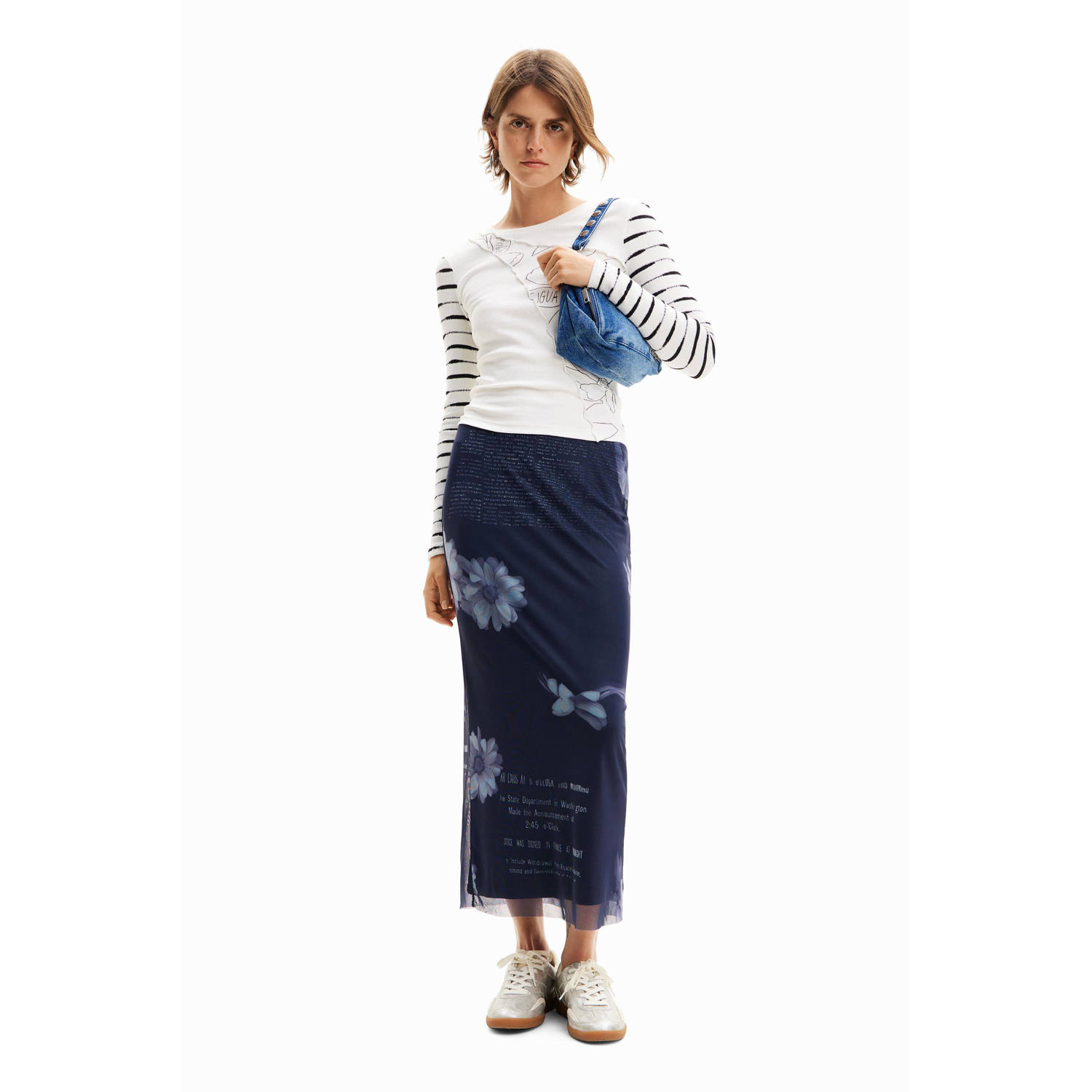 Desigual top wit zwart