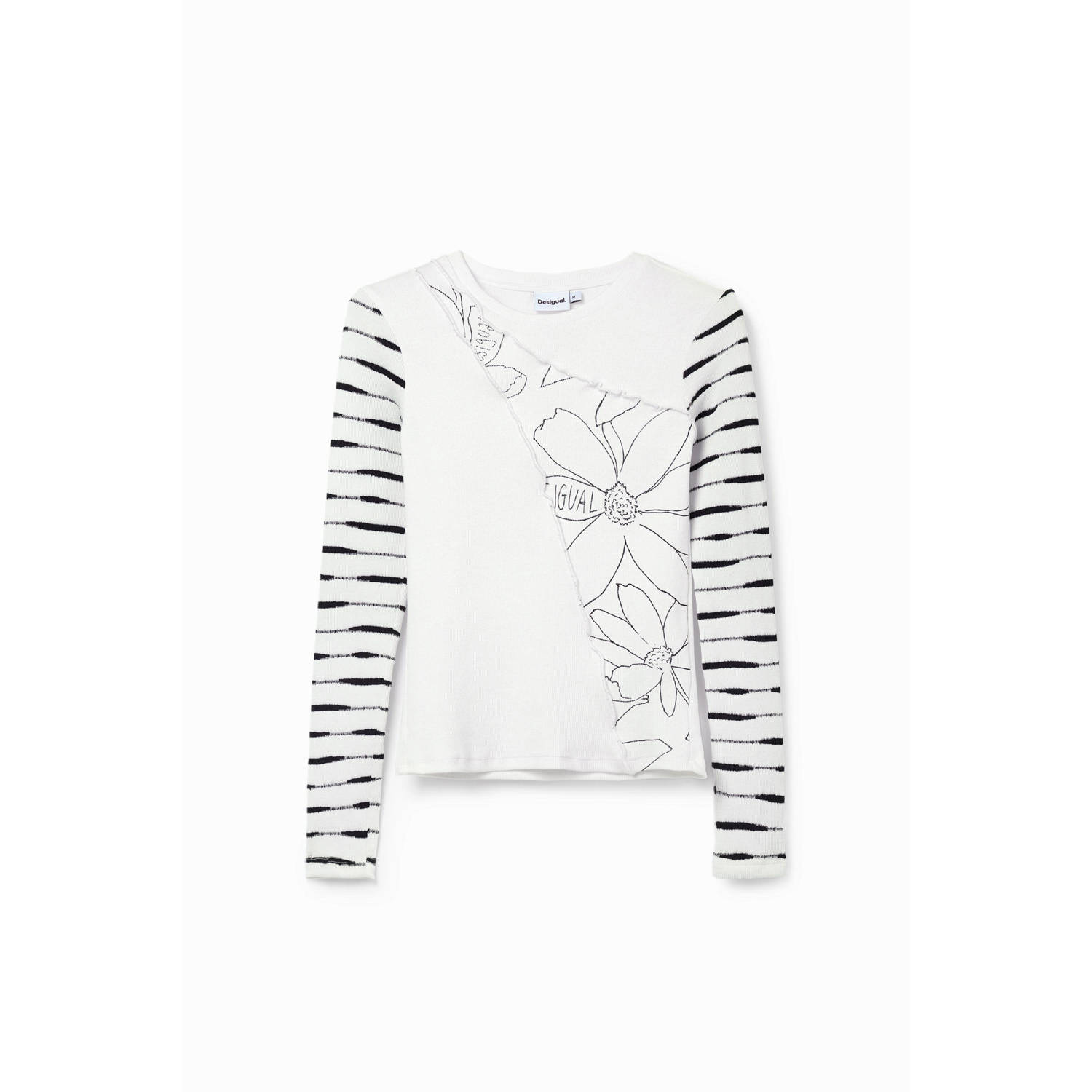 Desigual top wit zwart