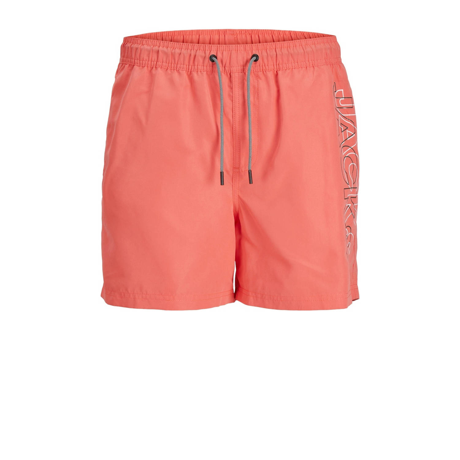 Jack & jones JUNIOR zwemshort JPSTFIJI koraalrood Jongens Polyester Effen 128