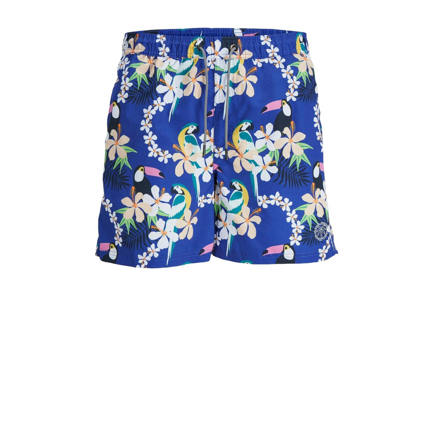 Jack & jones JUNIOR zwemshort JPSTFIJI blauw multi Jongens Polyester Bloemen 128