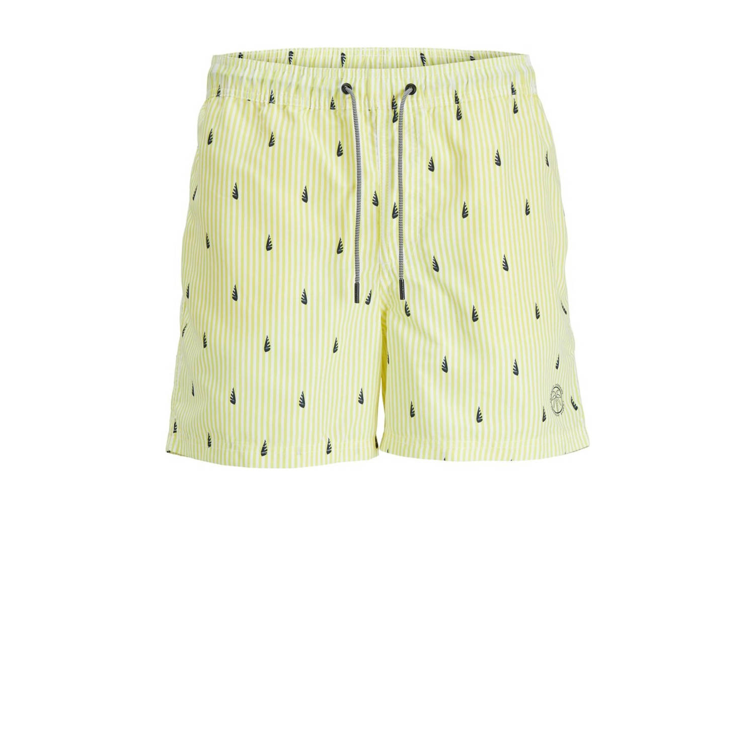 Jack & jones JUNIOR zwemshort JPSTFIJI geel Jongens Polyester Streep 140