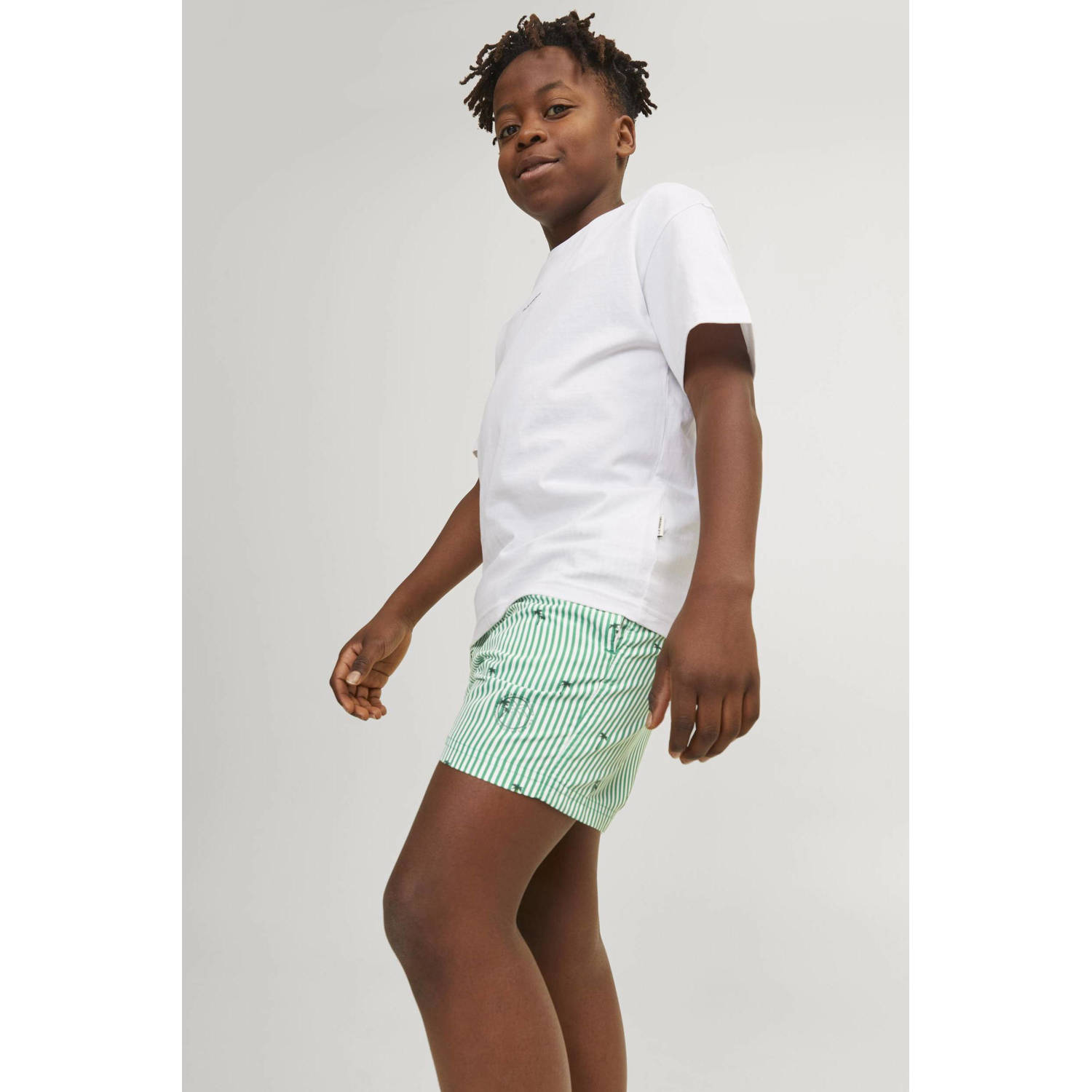 JACK & JONES JUNIOR zwemshort JPSTFIJI groen wit