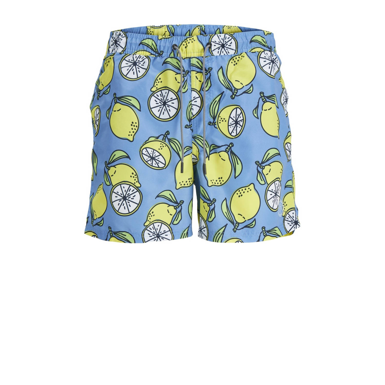 Jack & jones JUNIOR zwemshort JPSTFIJI geel Blauw Jongens Polyester All over print 128