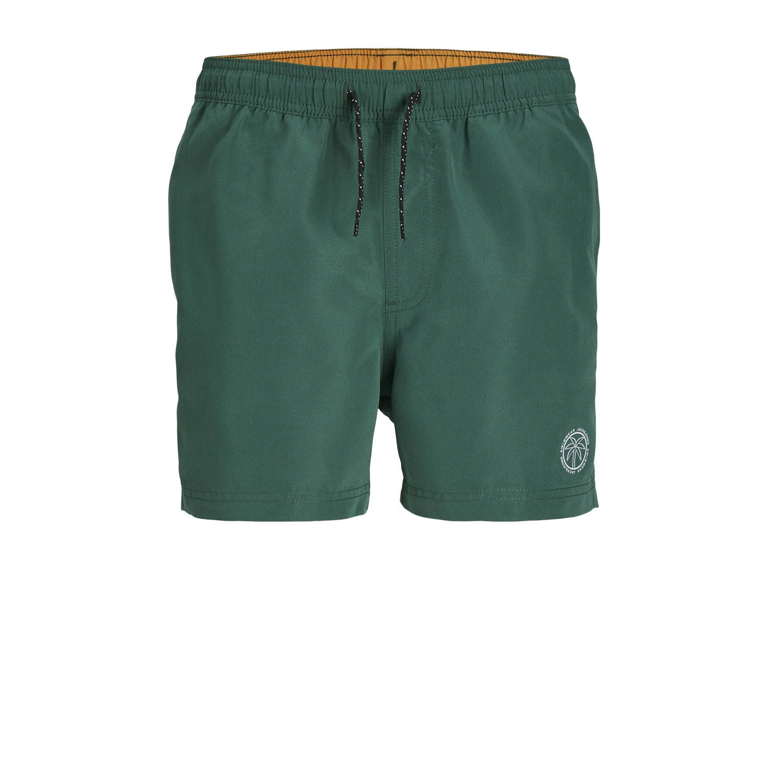 Jack & jones JUNIOR zwemshort JPSTFIJI donkergroen Jongens Polyester Effen 128