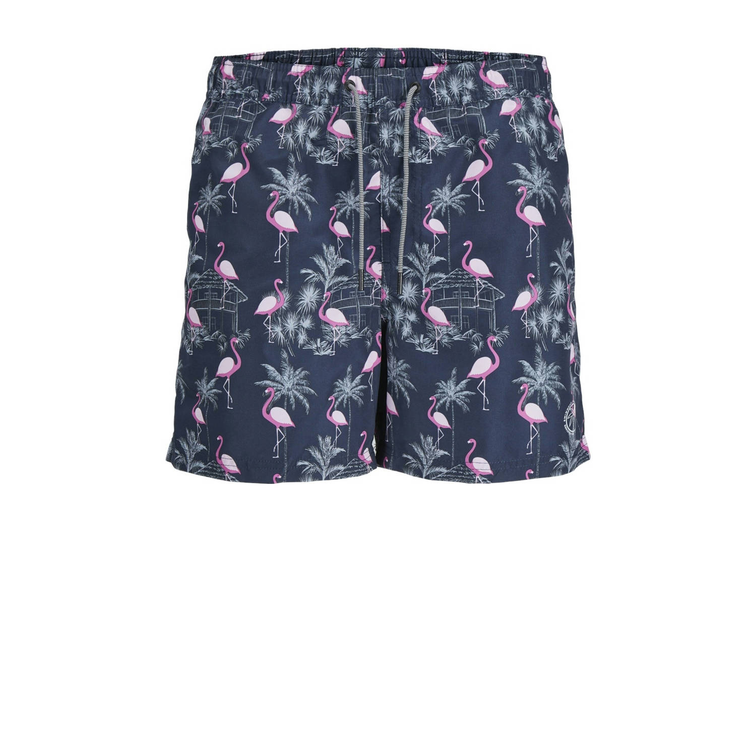 Jack & jones JUNIOR zwemshort JPSTFIJI donkerblauw roze Jongens Polyester 140