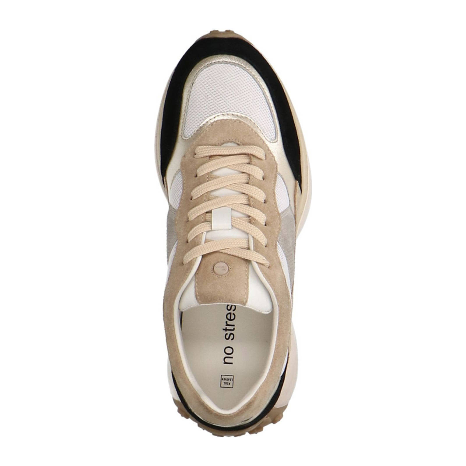 suede sneakers beige zwart