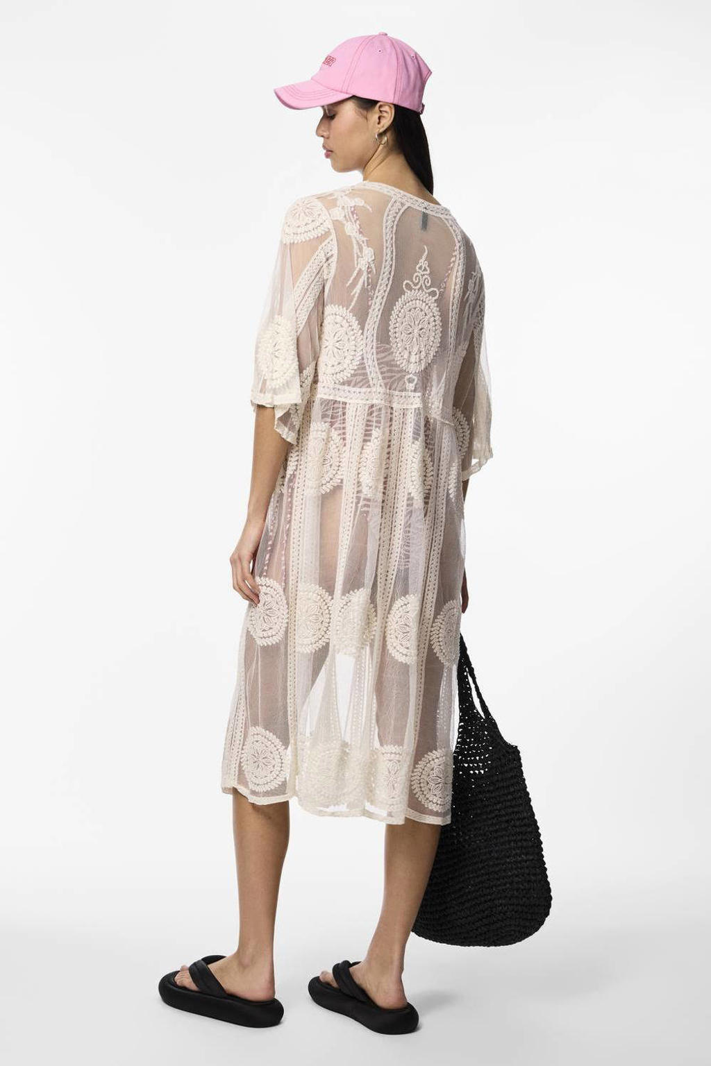 PIECES strandtuniek PCAIDA ecru
