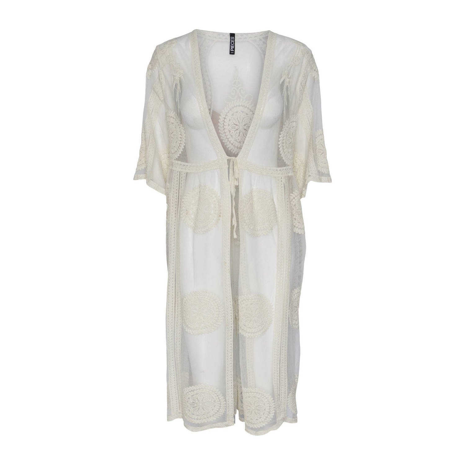 Pieces Loose fit kaftan van katoenmix model 'AIDA'