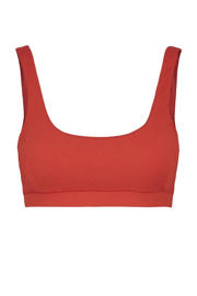 thumbnail: PIECES niet-voorgevormde crop bikinitop PCAIA rood