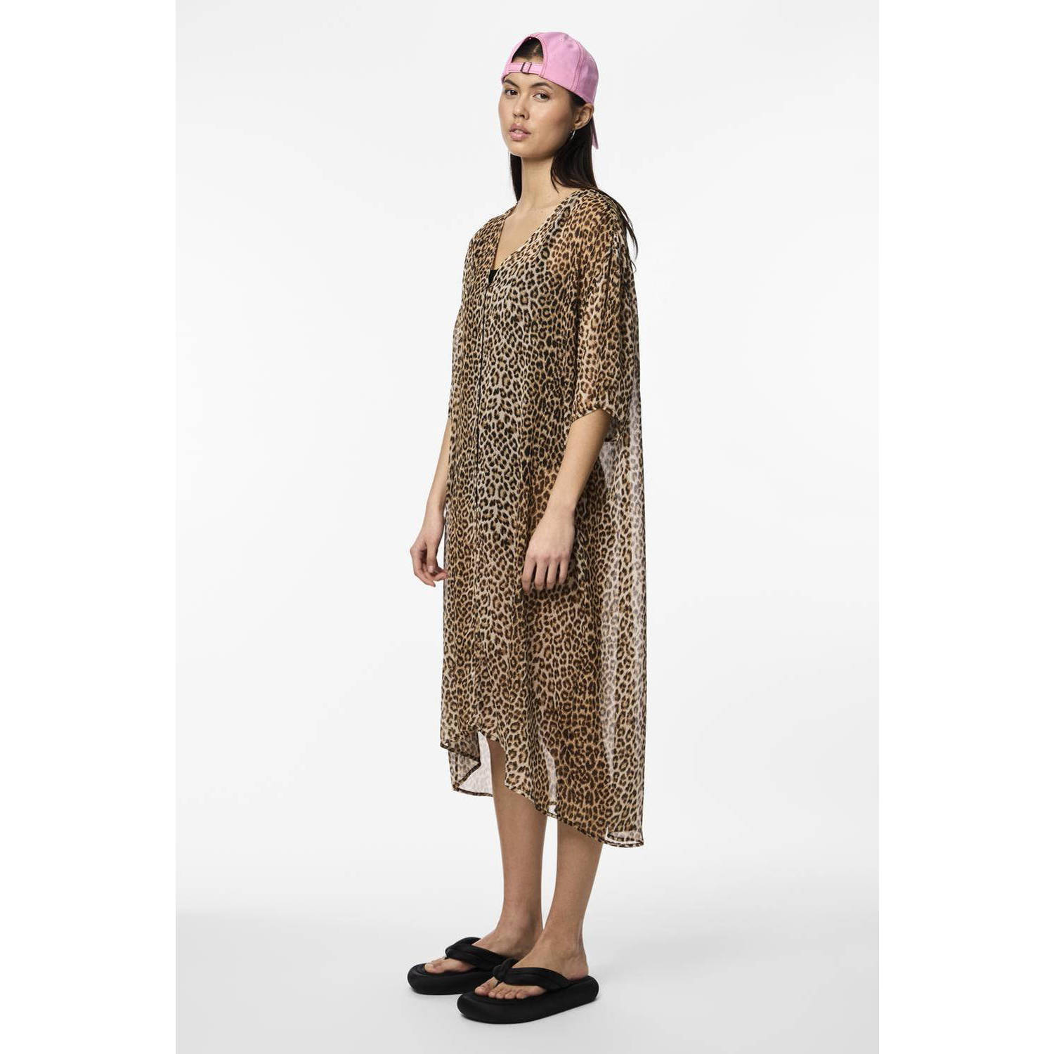PIECES strandtuniek PCATRUD bruin